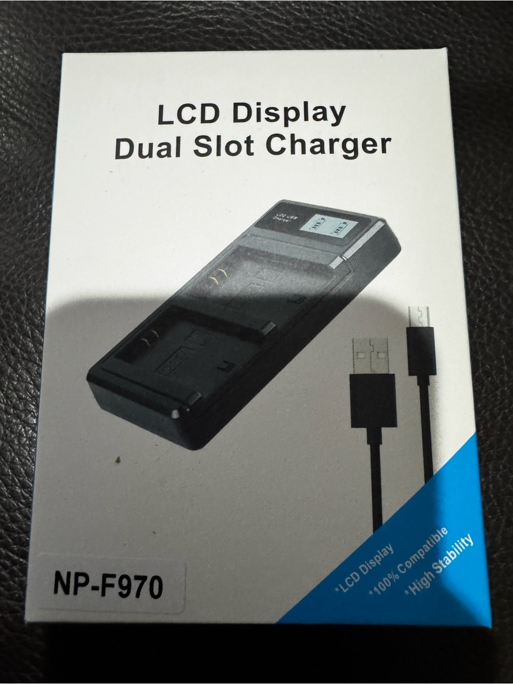 LCD Display Dual Slot Charger NP-F970 - Black